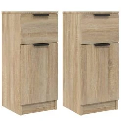 VidaXL Buffets 2 Pcs Chêne Sonoma 30x30x70 Cm Bois D'ingénierie -SoBuy Shop vidaxl buffets 2 pcs chene sonoma 30x30x70 cm bois dingenierie 13461716 36838704 1140x1140