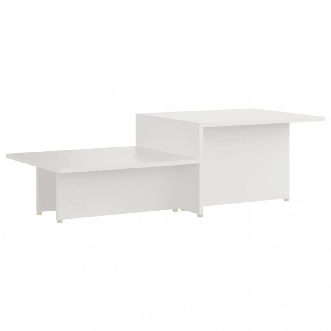 VidaXL Table Basse Blanc 111,5x50x33 Cm Bois D'ingénierie 4 VidaXL Table Basse Blanc 111,5x50x33 Cm Bois D'ingénierie – Image 2