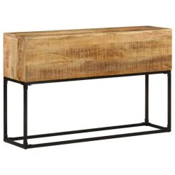 VidaXL Table Console 120x30x75 Cm Bois De Manguier Brut