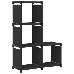 VidaXL Étagère D'affichage 4 Cubes Noir 69x30x72,5 Cm Tissu -SoBuy Shop vidaxl tagere daffichage 4 cubes noir 69x30x725 cm tissu 9971196 25675334 1140x1140