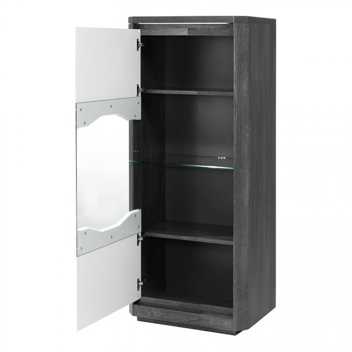 Modern Living Vitrine 1P L.70 MATERA Blanc/imitation Chêne Gris 6 Modern Living Vitrine 1P L.70 MATERA Blanc/imitation Chêne Gris – Image 4