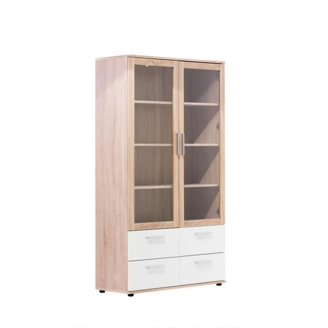 BUT Vitrine 2 Portes/ 4 Tiroirs TOLEDO Décor Chêne Sonoma/blanc 3 BUT Vitrine 2 Portes/ 4 Tiroirs TOLEDO Décor Chêne Sonoma/blanc