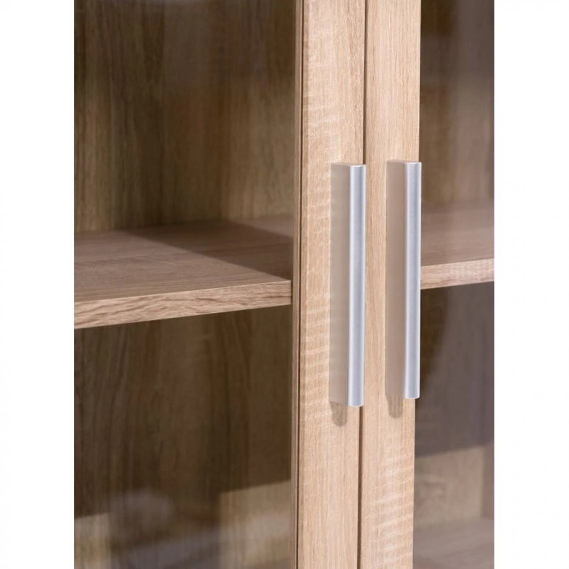 BUT Vitrine 2 Portes/ 4 Tiroirs TOLEDO Décor Chêne Sonoma/gris 6 BUT Vitrine 2 Portes/ 4 Tiroirs TOLEDO Décor Chêne Sonoma/gris – Image 4