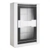 Modern Living Vitrine 2 Portes BELLARIVA Laqué Blanc/ Gris Anthracite -SoBuy Shop vitrine 2 portes bellariva laque blanc gris 9689948 25112586 1140x1140