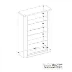 Modern Living Vitrine 2 Portes BELLARIVA Laqué Blanc/ Gris Anthracite -SoBuy Shop vitrine 2 portes bellariva laque blanc gris 9689948 25112592 1140x1140