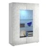 Tousmesmeubles Vitrine 2 Portes Laqué Blanc Brillant à LEDs - KIOO -SoBuy Shop vitrine 2 portes laque blanc brillant a leds kioo 7185606 17893110 1200x1200