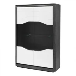 Modern Living Vitrine 2P L.120 MATERA Blanc/imitation Chêne Gris -SoBuy Shop vitrine 2p l120 matera blancimitation chene gris 9161033 23915347 1140x1140