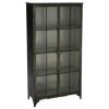 Pegane Vitrine Bibliothèque De 2 Portes Coloris Noir En Fer Et Verre - Dim :... -SoBuy Shop vitrine bibliotheque de 2 portes coloris noir en fer et verre dim l97 x p39 x h187 cm 11480188 30010860 1140x1140