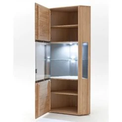 Pegane Vitrine D'angle / Vaisselier En Chêne Blanchi Huilé - Longueur 69 X ... -SoBuy Shop vitrine dangle vaisselier en chene blanchi huile longueur 69 x hauteur 209 x profondeur 69 cm 10737306 27962900 1140x1140