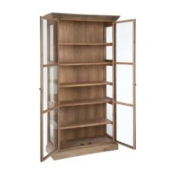 Design And Vintage Vitrine En Bois Naturel -SoBuy Shop vitrine en bois naturel 1