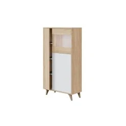 Usinestreet Vitrine LAURA 3 Portes Avec étagères L77 X H142cm - Blanc / Bois 7 Usinestreet Vitrine LAURA 3 Portes Avec étagères L77 X H142cm - Blanc / Bois -SoBuy Shop vitrine laura 3 portes avec etageres l77 x h142cm blanc bois 11569378 30359268 1140x1140