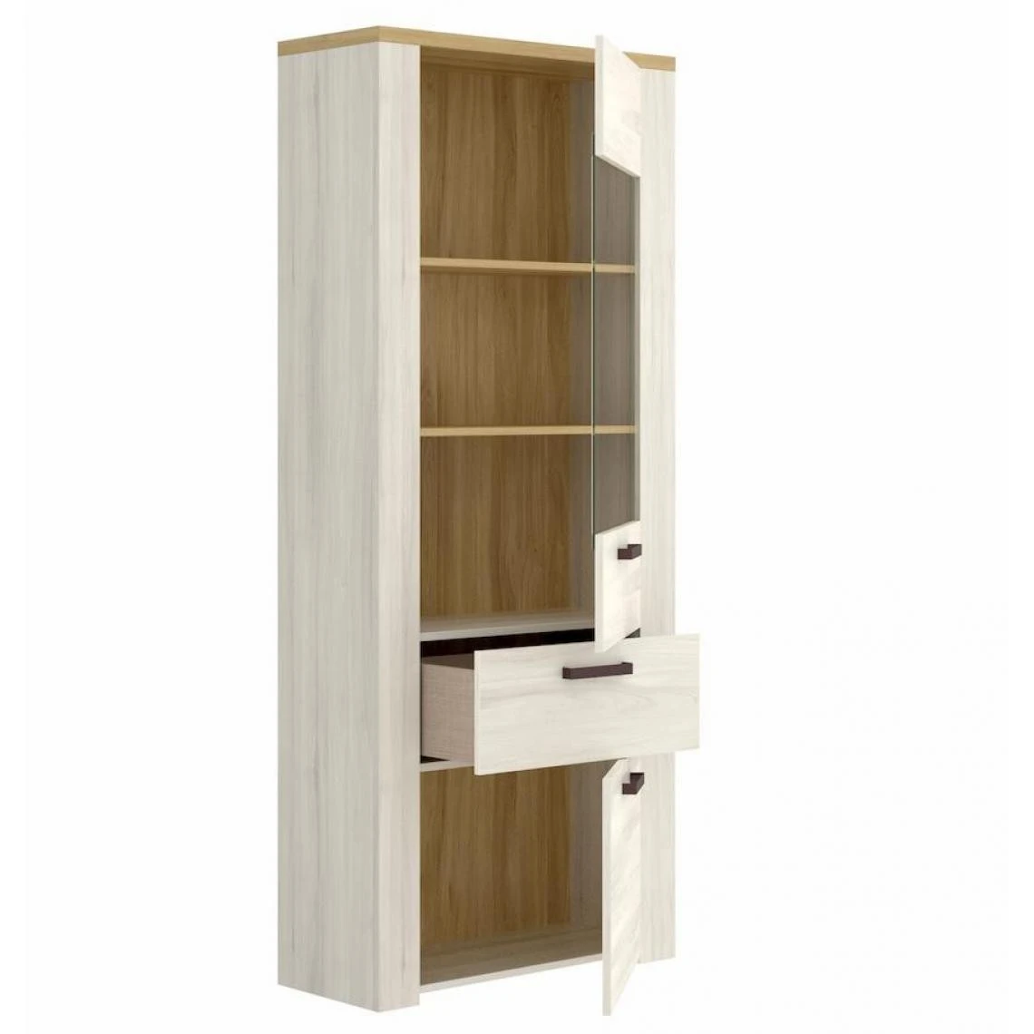 Pegane Vitrine Meuble Haut 2 Portes Coloris Fines / Milano - Longueur 75 X Ha... 4 Pegane Vitrine Meuble Haut 2 Portes Coloris Fines / Milano - Longueur 75 X Ha... – Image 2