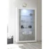 ALTER Vitrine Moderne Avec étagères, Made In Italy, Buffet Avec Porte Vitr... -SoBuy Shop vitrine moderne avec etageres made in italy buffet avec porte vitree meubles de salon vitrine 110x42h190 cm blanc brillant et couleur beton 12279596 32703594 1140x1140