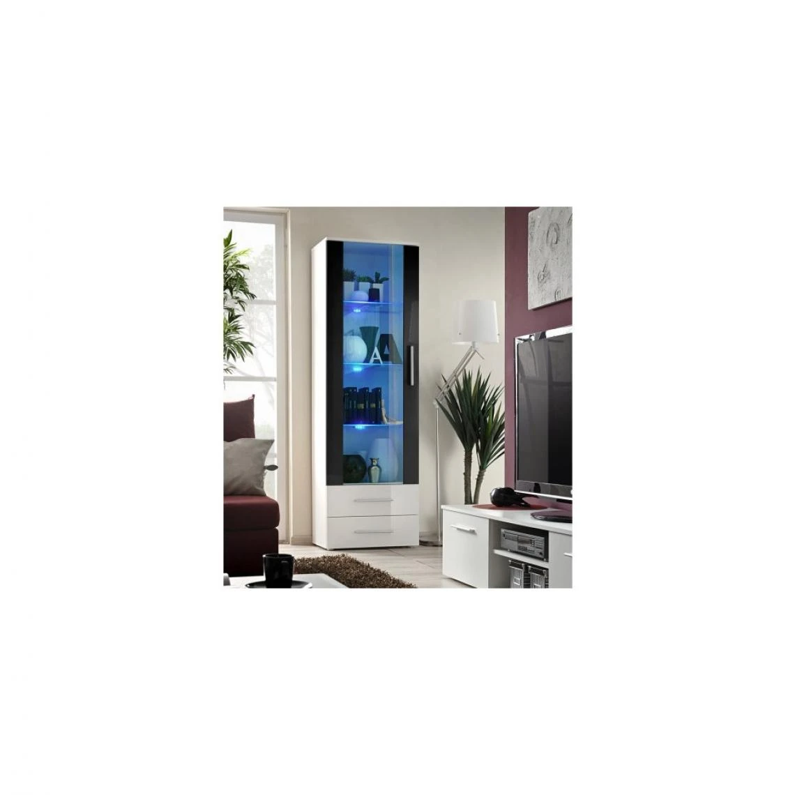 Ac-Deco Vitrine Murale à Poser LED - Neo V - 60 Cm X 190 Cm X 40 Cm - Blanc E... 3 Ac-Deco Vitrine Murale à Poser LED - Neo V - 60 Cm X 190 Cm X 40 Cm - Blanc E...