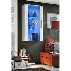 Ac-Deco Vitrine Murale à Suspendre - Neo III - 60 Cm X 110 Cm X 29 Cm - Blan...