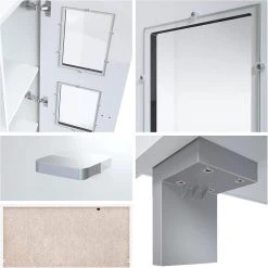 MPC Vitrine Sur Pied Avec 2 Portes Et 3 Vitres, Blanc Mat/blanc Haute Bril... 9 MPC Vitrine Sur Pied Avec 2 Portes Et 3 Vitres, Blanc Mat/blanc Haute Bril... -SoBuy Shop vitrine sur pied avec 2 portes et 3 vitres blanc matblanc haute brillancechene nature 71 x 129 x 35 cm 12308038 32817676 1140x1140