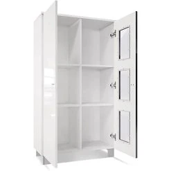 MPC Vitrine Sur Pied Avec 2 Portes Et 3 Vitres, Blanc Mat/blanc Haute Bril... 8 MPC Vitrine Sur Pied Avec 2 Portes Et 3 Vitres, Blanc Mat/blanc Haute Bril... -SoBuy Shop vitrine sur pied avec 2 portes et 3 vitres blanc matblanc haute brillancegris haute brillance 71 x 129 x 35 cm 12308002 32817496 1140x1140