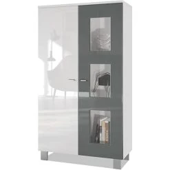 MPC Vitrine Sur Pied Avec 2 Portes Et 3 Vitres, Blanc Mat/blanc Haute Bril... 11 MPC Vitrine Sur Pied Avec 2 Portes Et 3 Vitres, Blanc Mat/blanc Haute Bril... -SoBuy Shop vitrine sur pied avec 2 portes et 3 vitres blanc matblanc haute brillancegris haute brillance 71 x 129 x 35 cm 12308002 32817502 1140x1140
