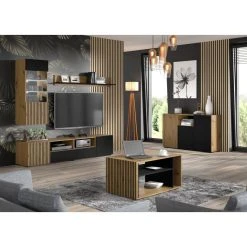 Bim Furniture Vitrine Suspendue AURIS 1D Chêne Artisan / Noir Mat 10 Bim Furniture Vitrine Suspendue AURIS 1D Chêne Artisan / Noir Mat -SoBuy Shop vitrine suspendue auris 1d chene artisan noir mat 12151252 32276626 1140x1140
